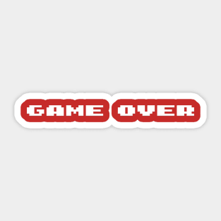 Video Games Game Over Screen Sticker
